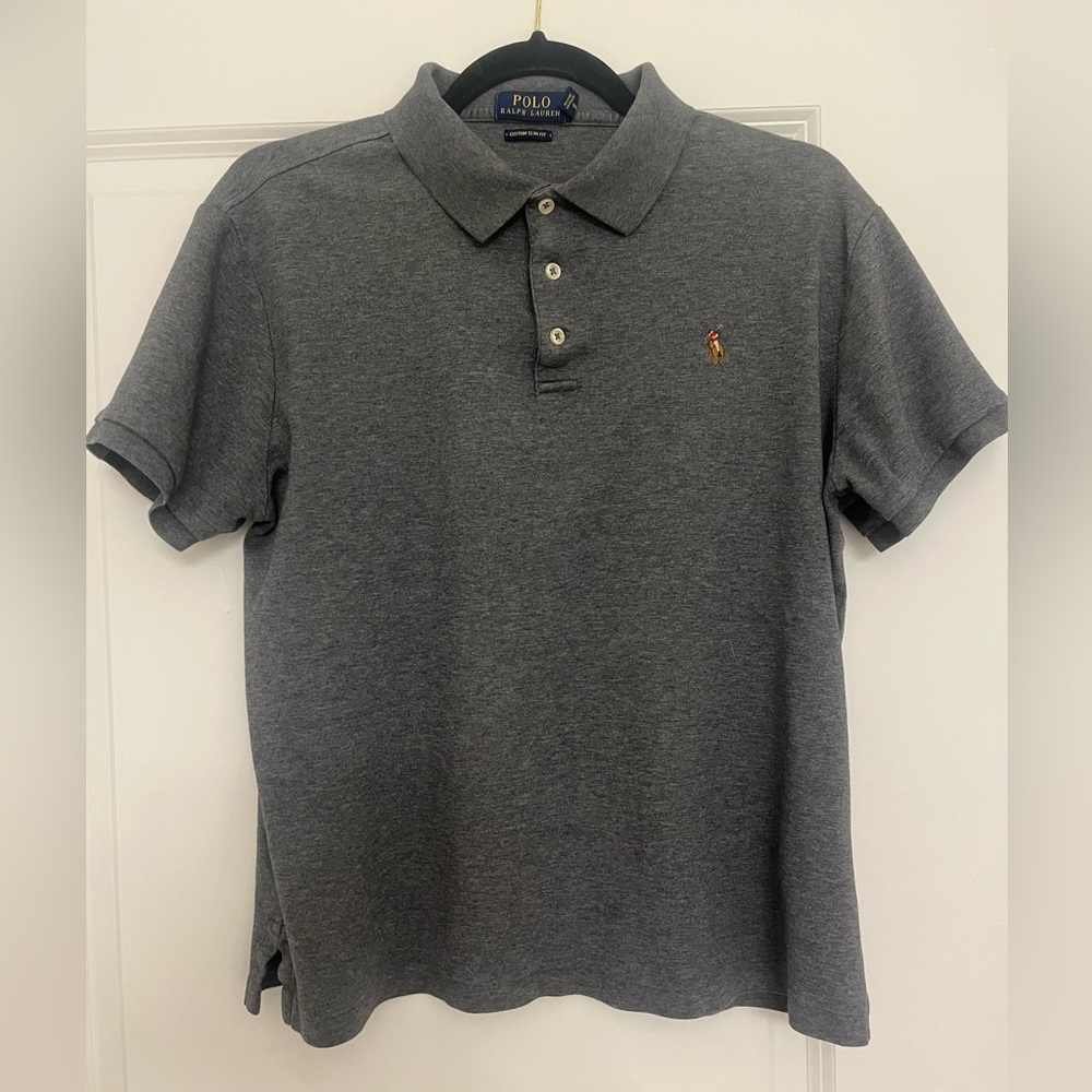 Polo Ralph Lauren Gray Polo - Custom Slim Fit
